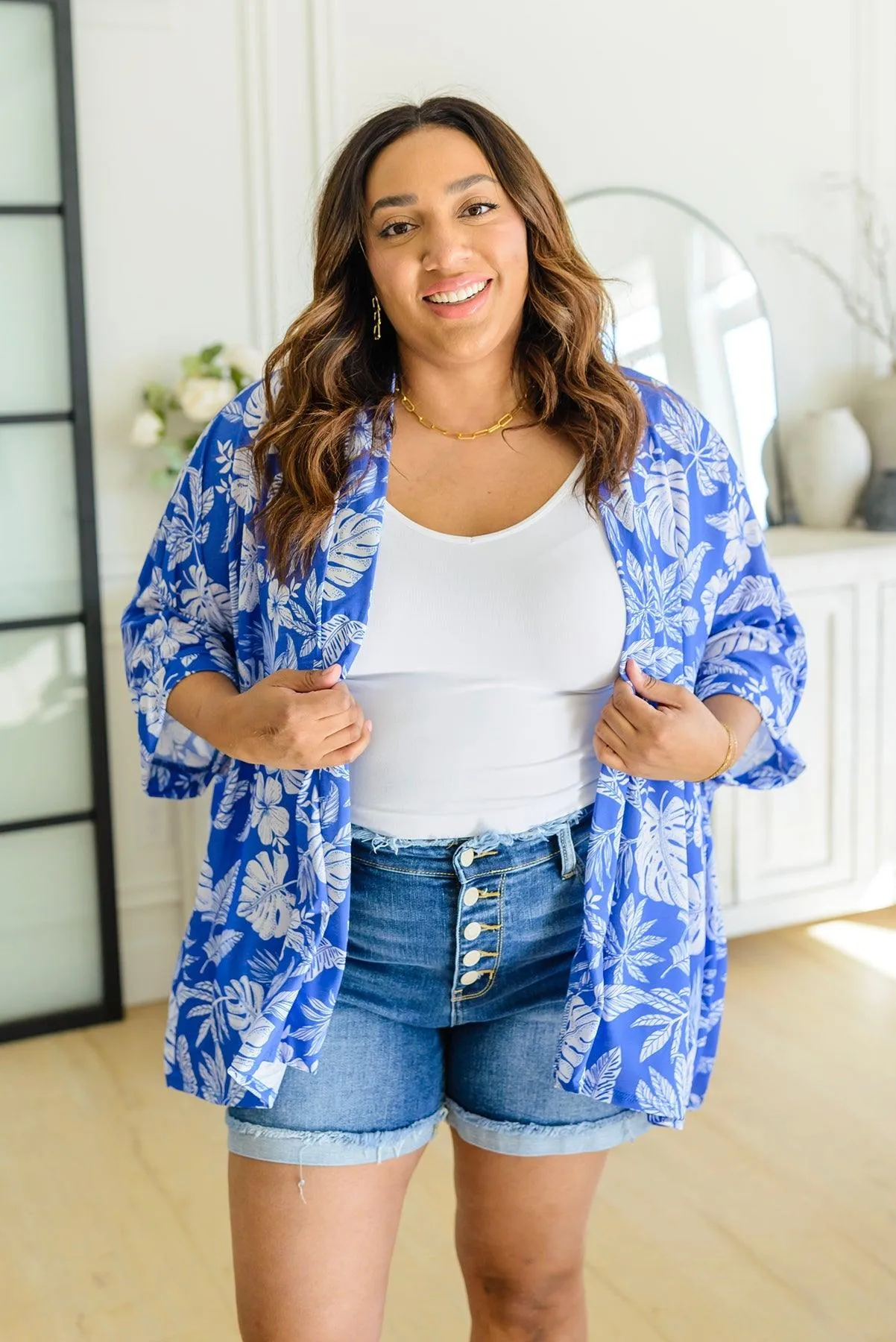 Hazel Blues® | Tropical Stories Kimono