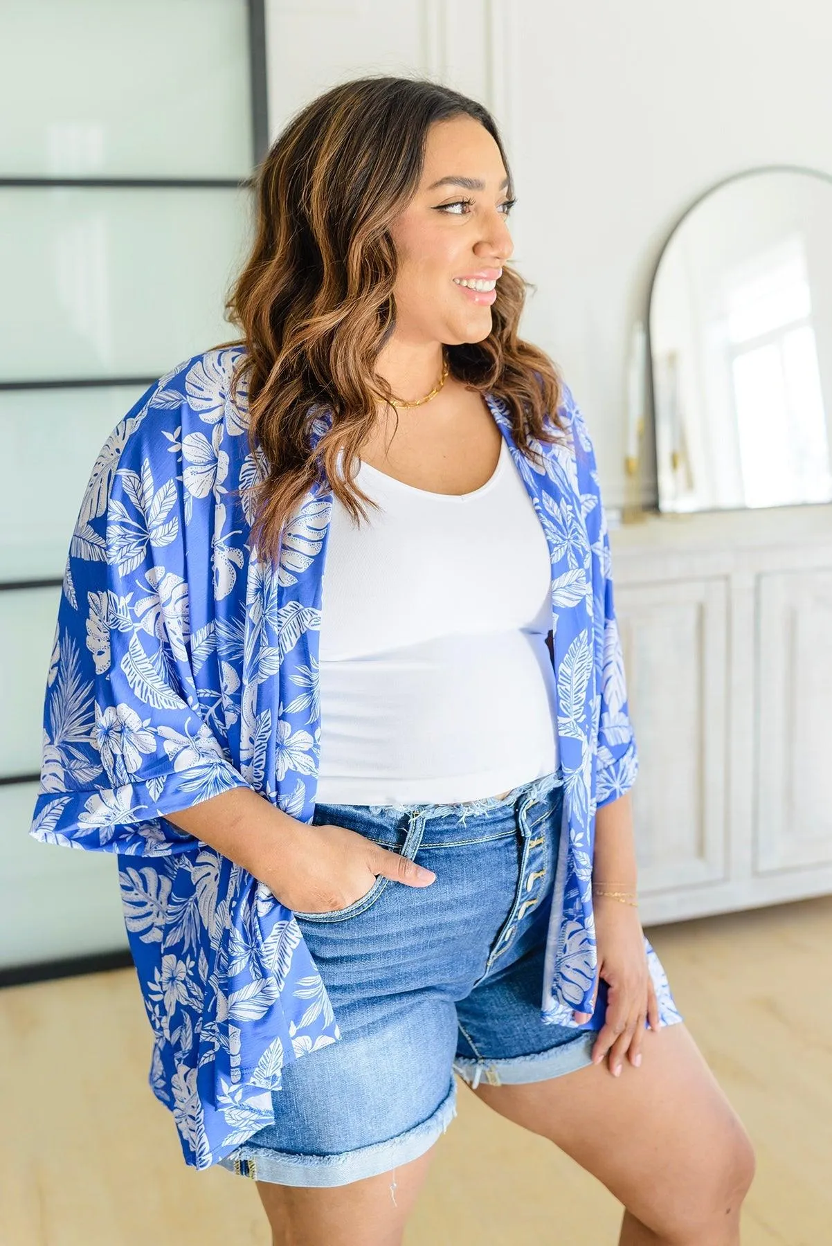 Hazel Blues® | Tropical Stories Kimono