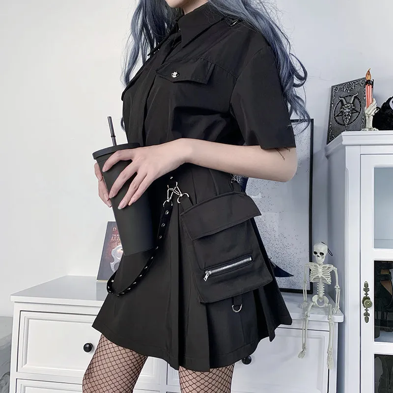 Heather Side Strap Mini Skirt