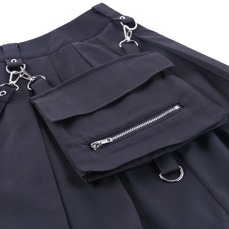 Heather Side Strap Mini Skirt