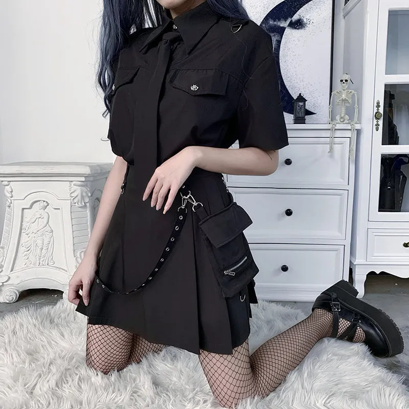 Heather Side Strap Mini Skirt