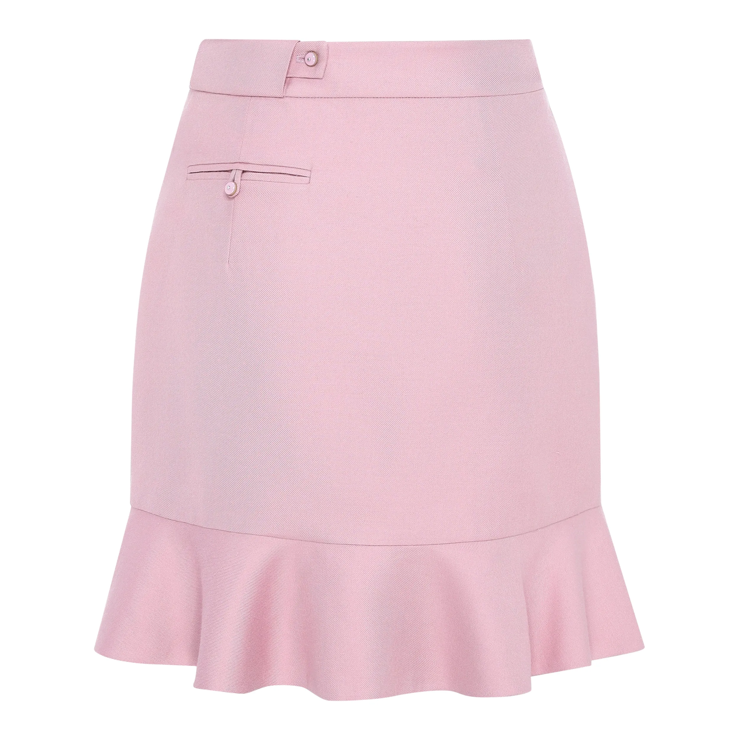 High-Waisted Viscose Flared Skirt  (Try-on)