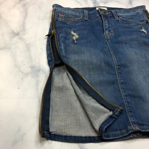 Hudson Jeans Foxy Marianne Pencil Skirt Denim Blue