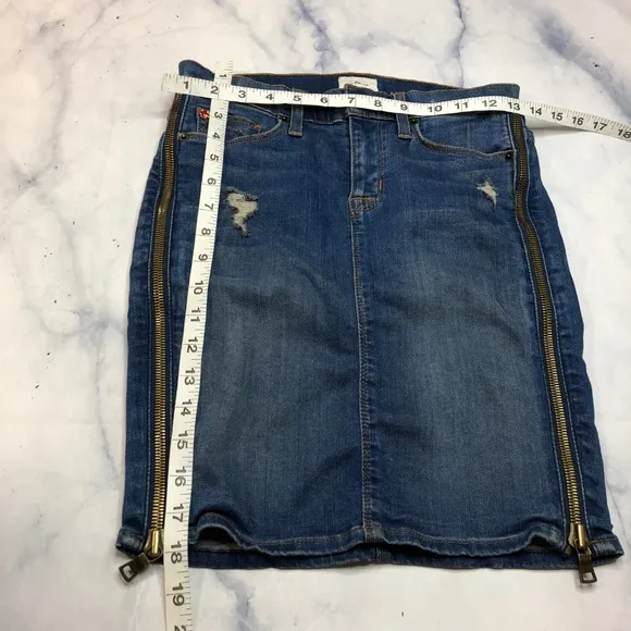 Hudson Jeans Foxy Marianne Pencil Skirt Denim Blue
