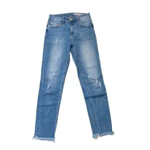 I&amp;M Jeans Ripped High Rise Erin Relaxed Fit Size 0 Comfy Distressed Denim