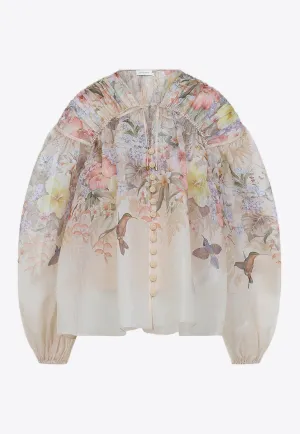 Illuminate Linen Floral Blouse