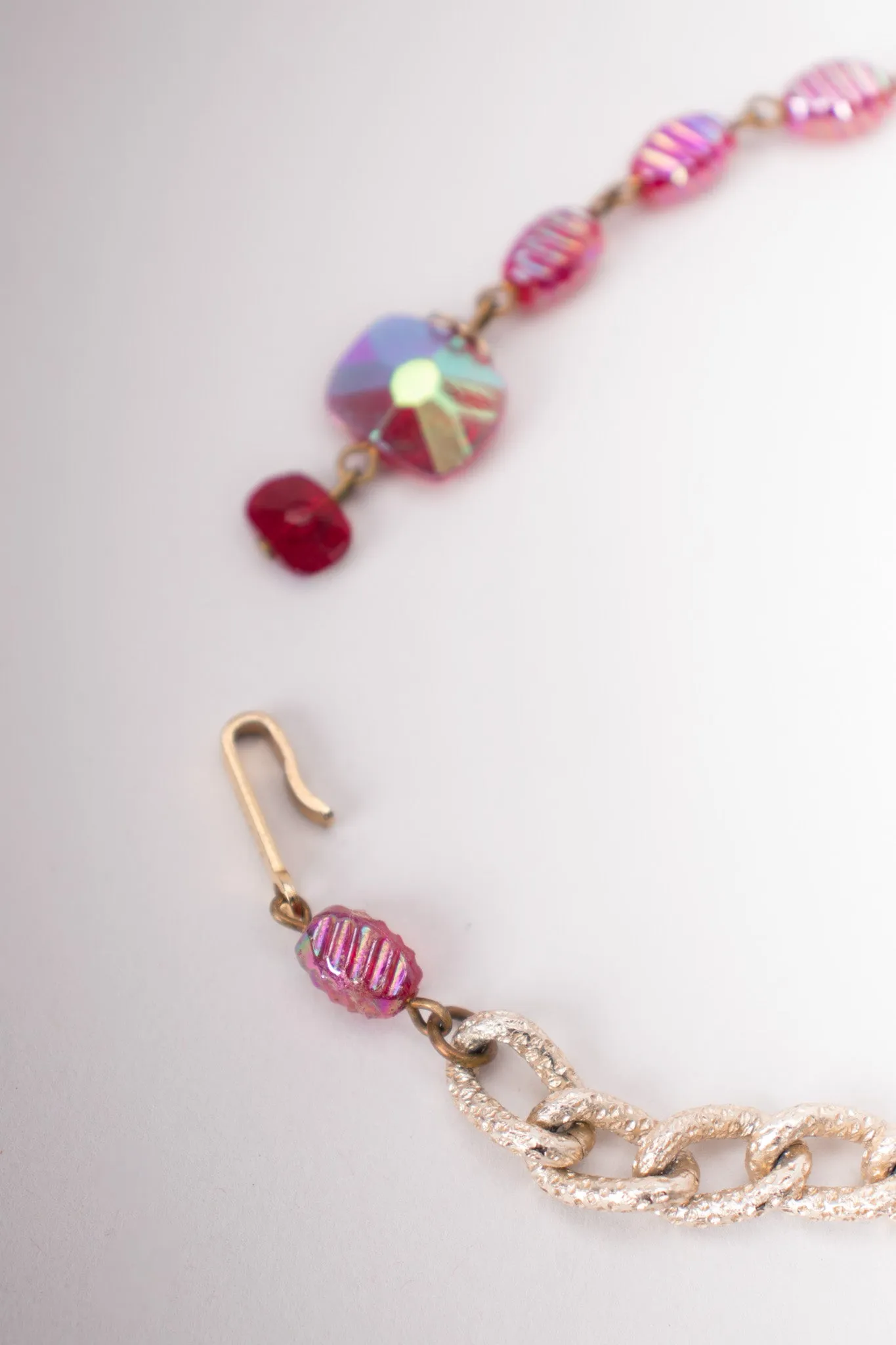 Iridescent Bead Waterfall Necklace