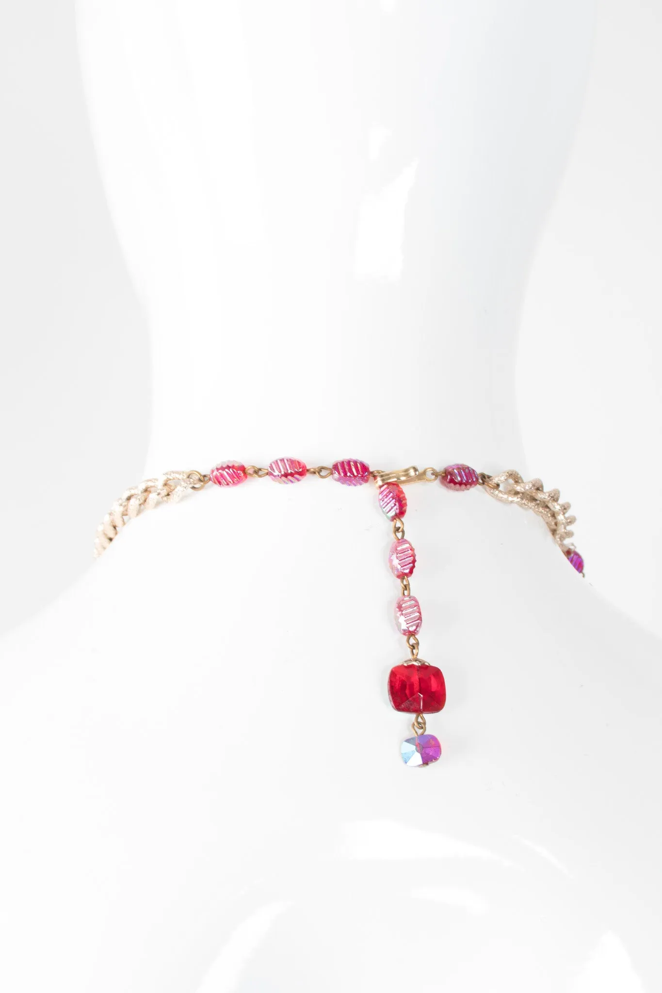 Iridescent Bead Waterfall Necklace