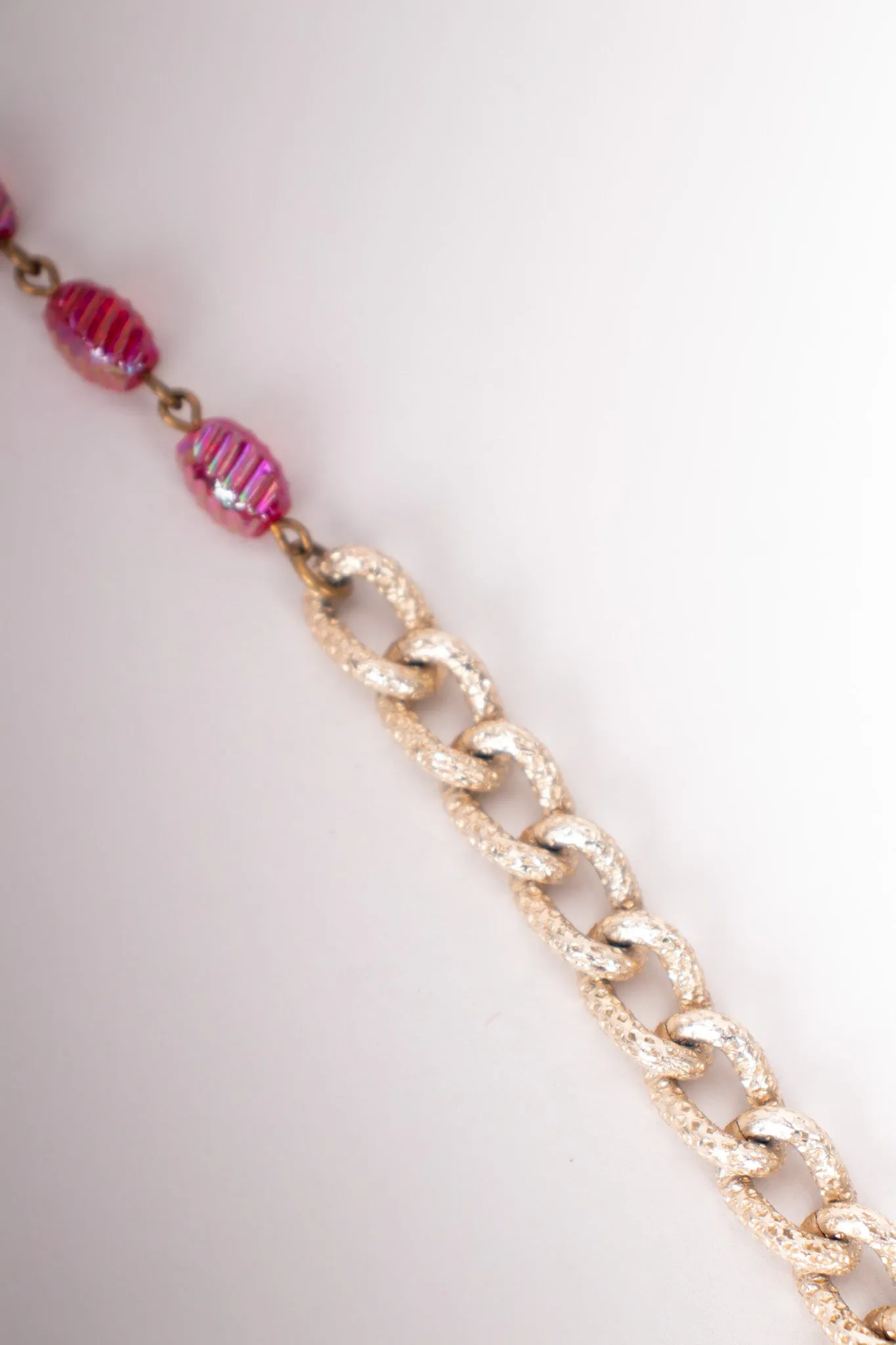 Iridescent Bead Waterfall Necklace
