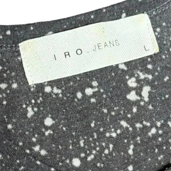 IRO X REVOLVE Lina‎ dark grey robe Midi short sleeve Tshirt dress sz large
