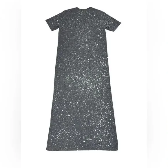 IRO X REVOLVE Lina‎ dark grey robe Midi short sleeve Tshirt dress sz large