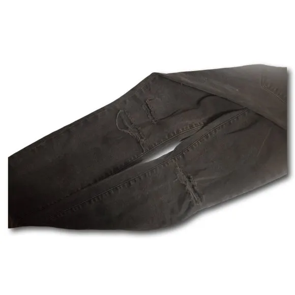 J Brand Black Distressed Low Rise Skinny Jeans Size: 27