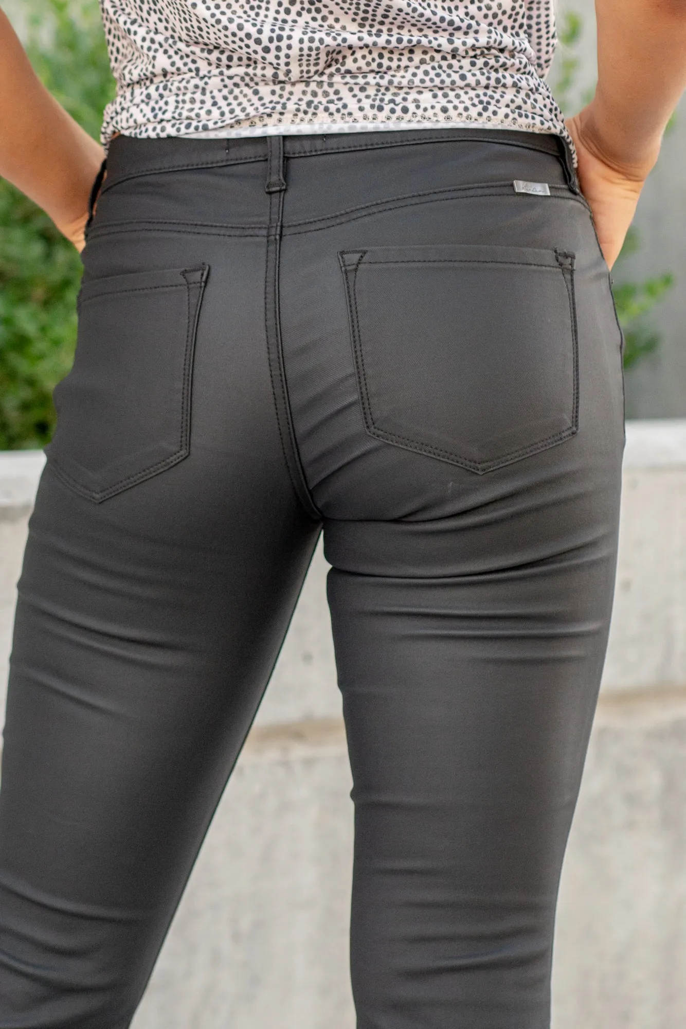 Jaycee Coated Low Rise Boot Cut