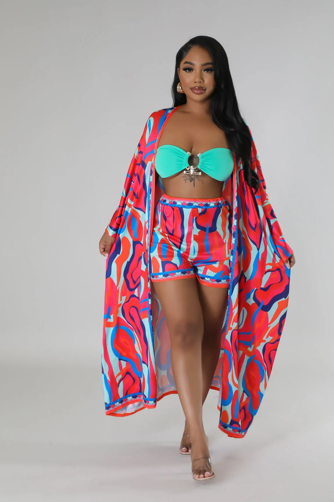 Jaz Cardigan Short Set