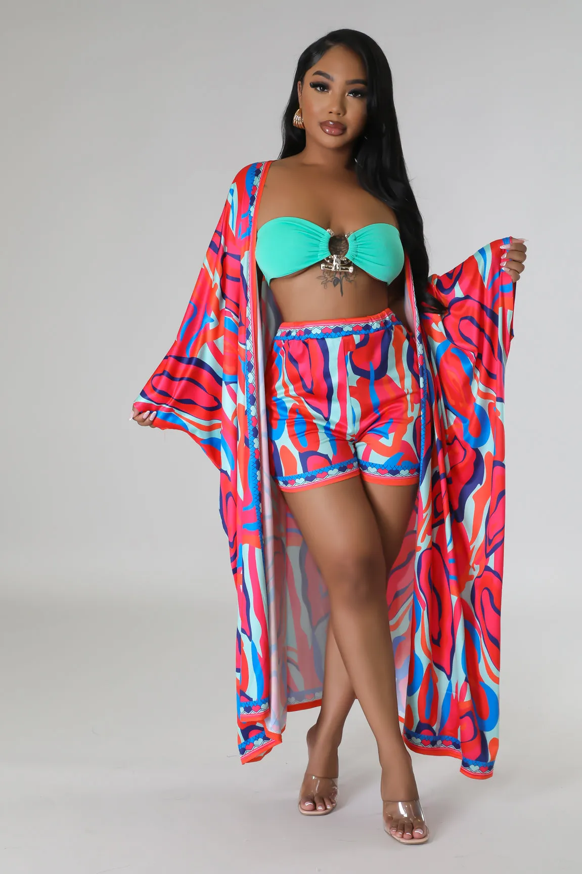 Jaz Cardigan Short Set