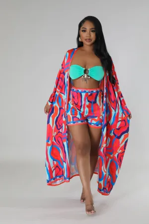Jaz Cardigan Short Set