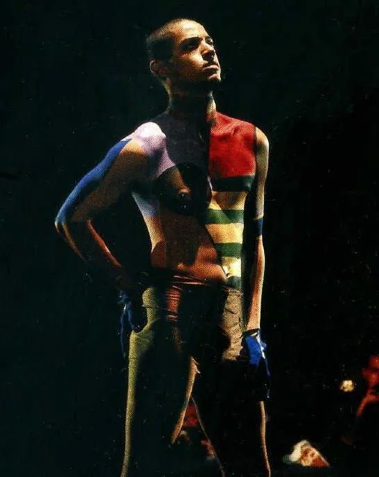 Jean Paul Gaultier Colorblock Jersey Dress, SS90, Size US 8