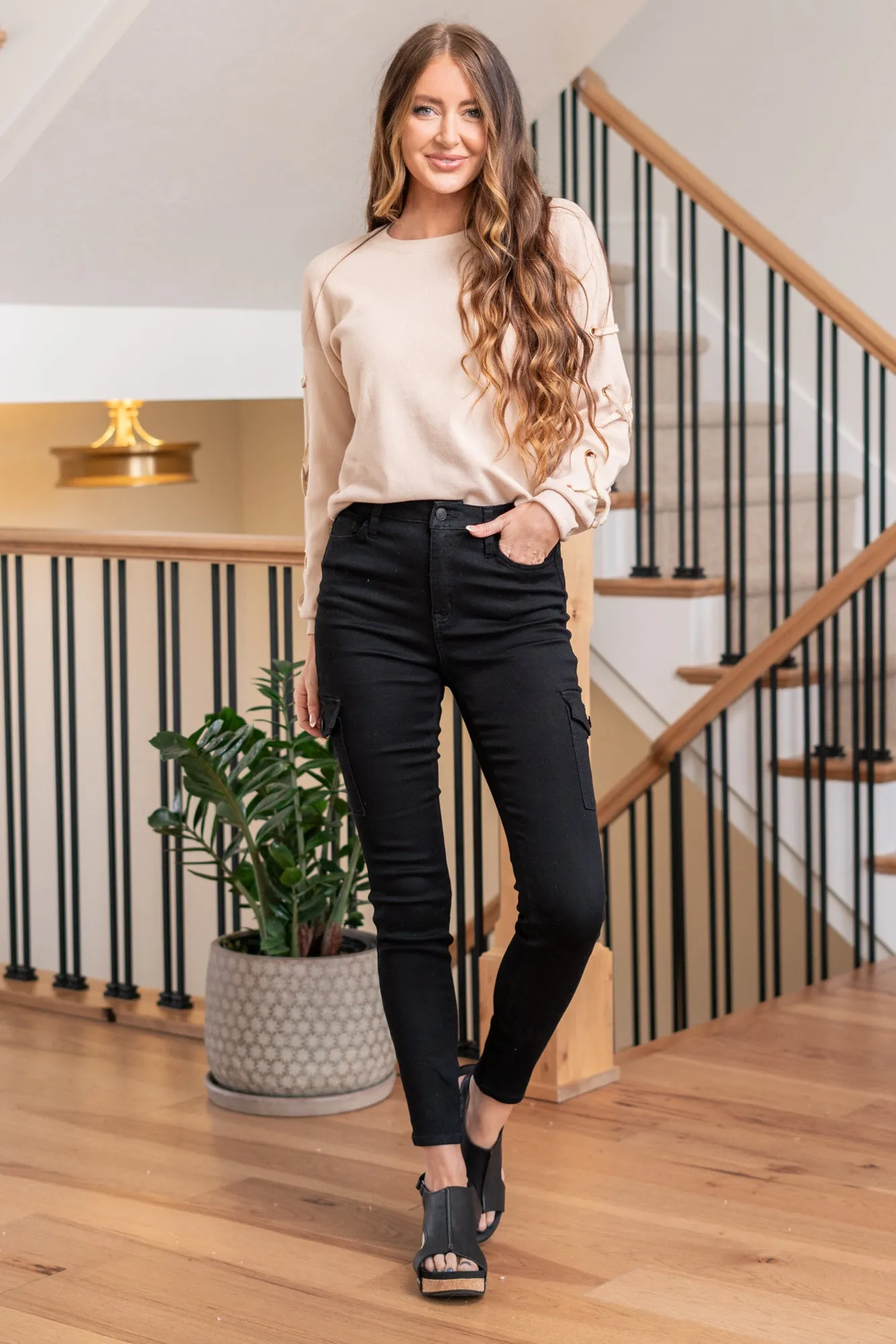 Jenny High Rise Cargo Skinny