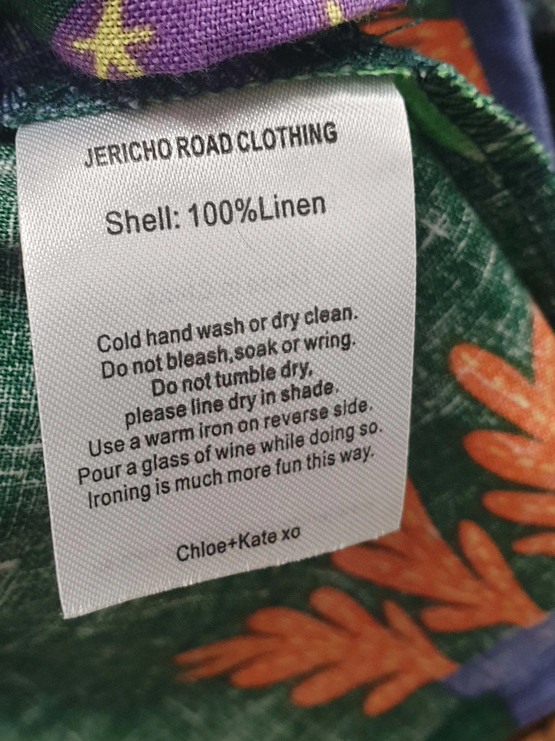 Jericho Road cropped green "crazy cactus" print wrap top size 12