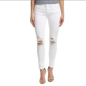Joe's Jeans Ankle Crop Skinny Jeans Distressed