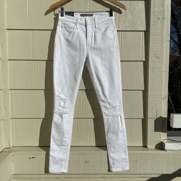 Joe's Jeans Ankle Crop Skinny Jeans Distressed