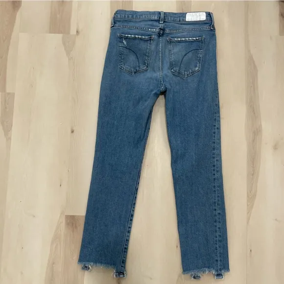 Joe's Jeans Women's 29 The Luna High Rise Cigarette Ankle Stretch Raw Hem