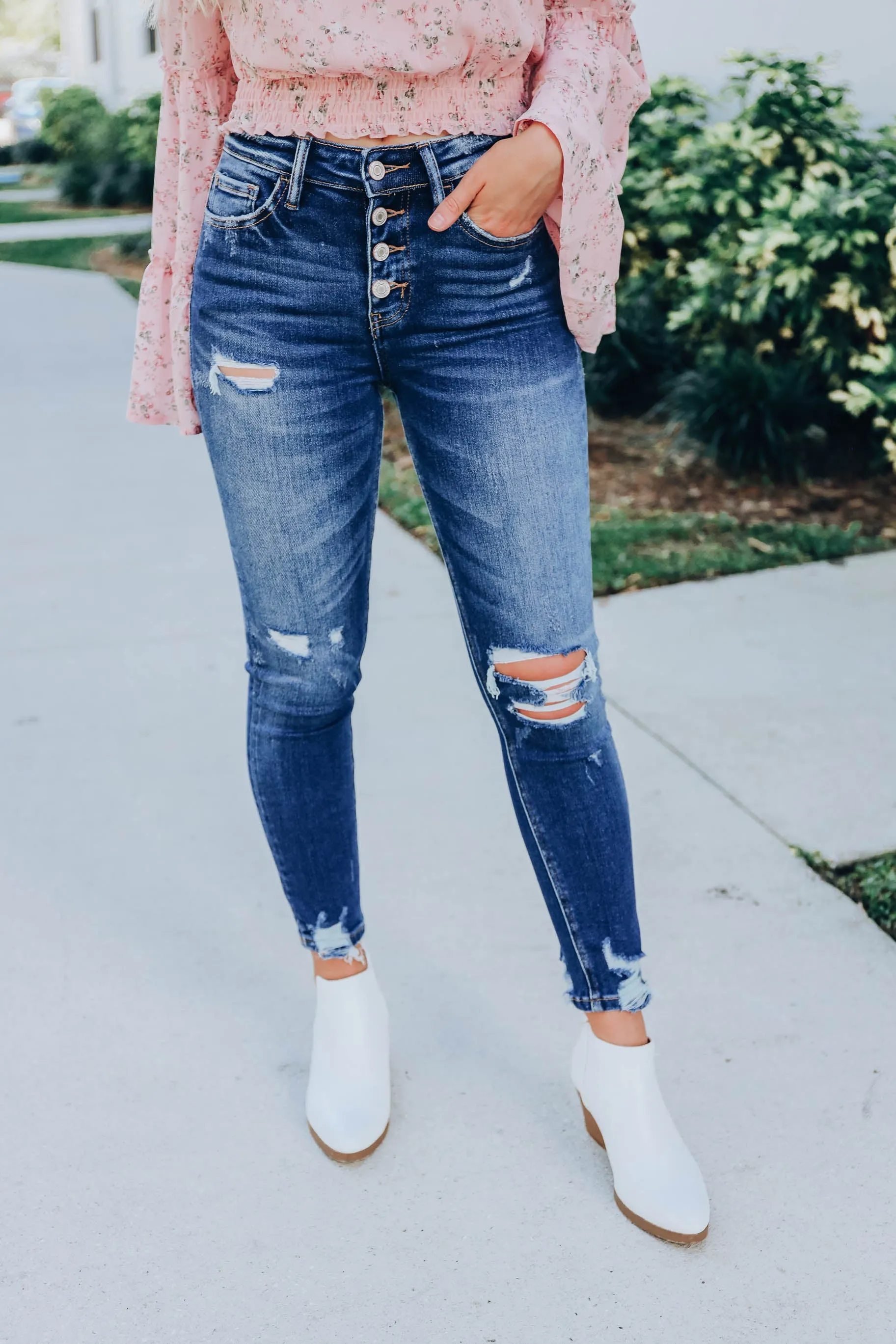Johanna Distressed Skinny Jeans
