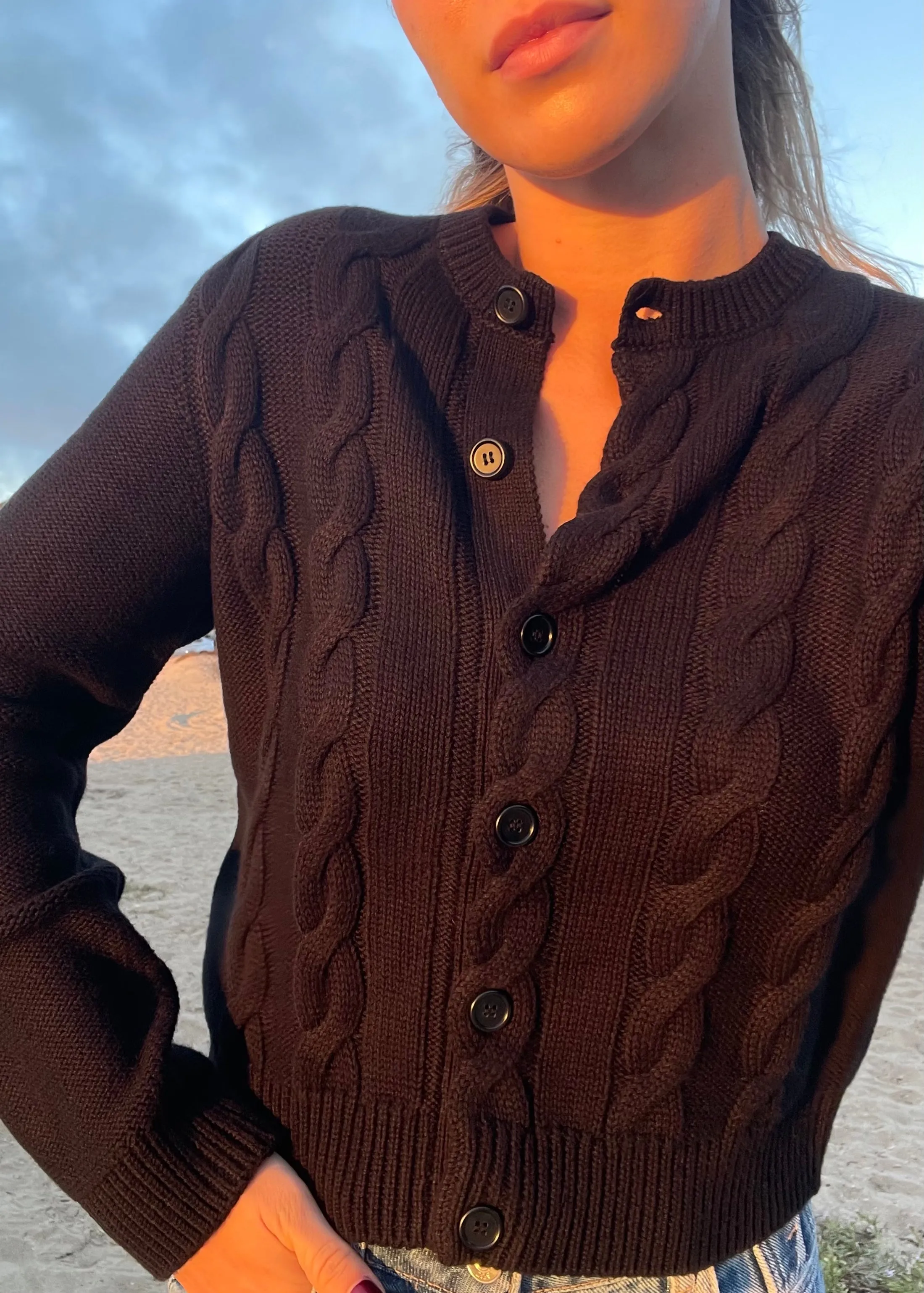 Juniper Cotton Cable Cardigan