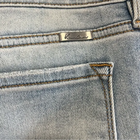 KANCAN Ankle Skinny Distressed Frayed Hem Denim Jeans