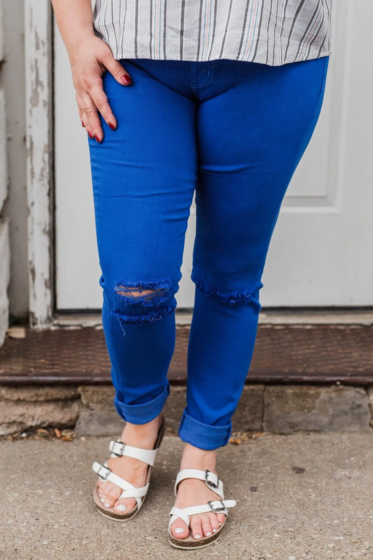 KanCan Colored Skinny Jeans- Royal Blue