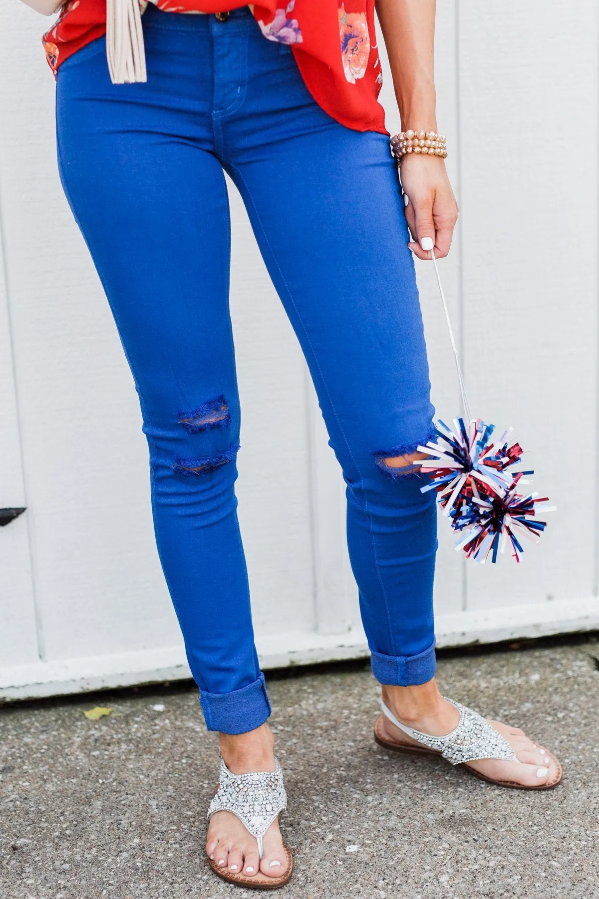 KanCan Colored Skinny Jeans- Royal Blue