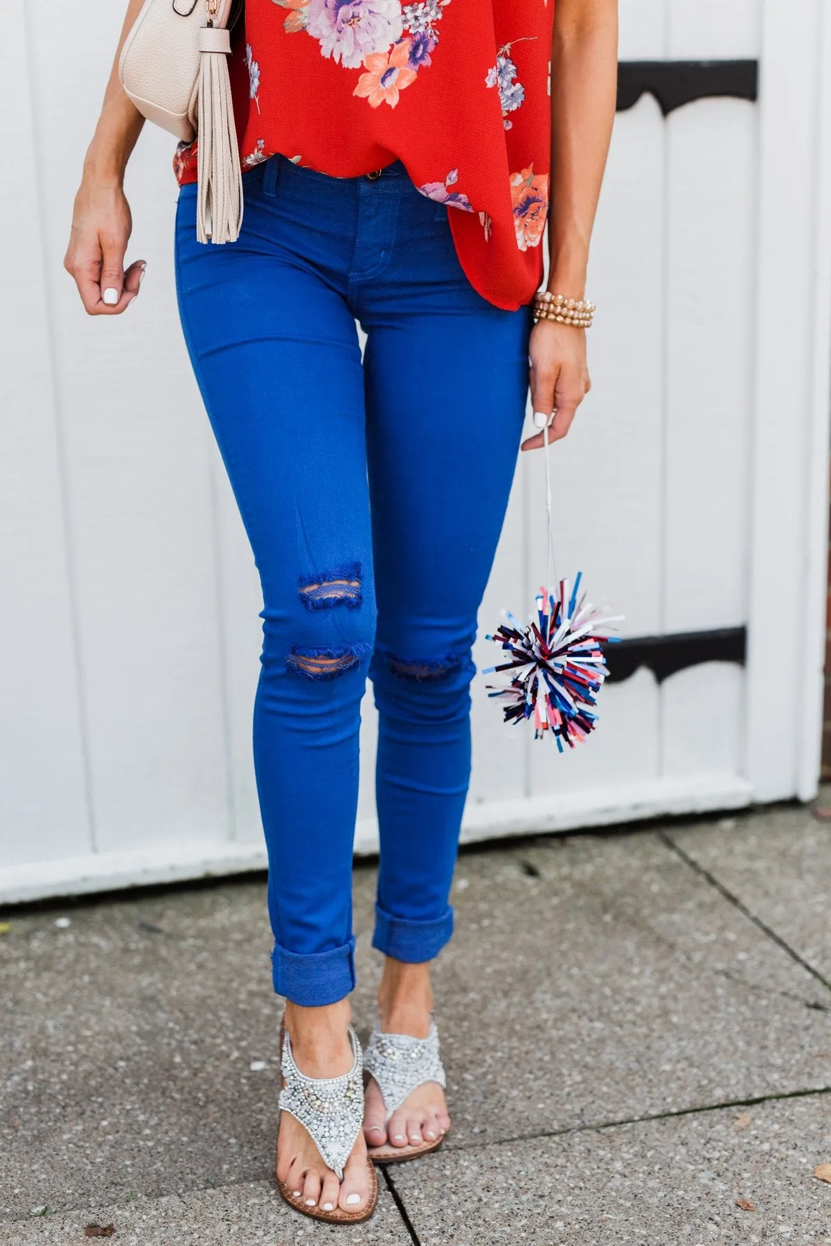 KanCan Colored Skinny Jeans- Royal Blue