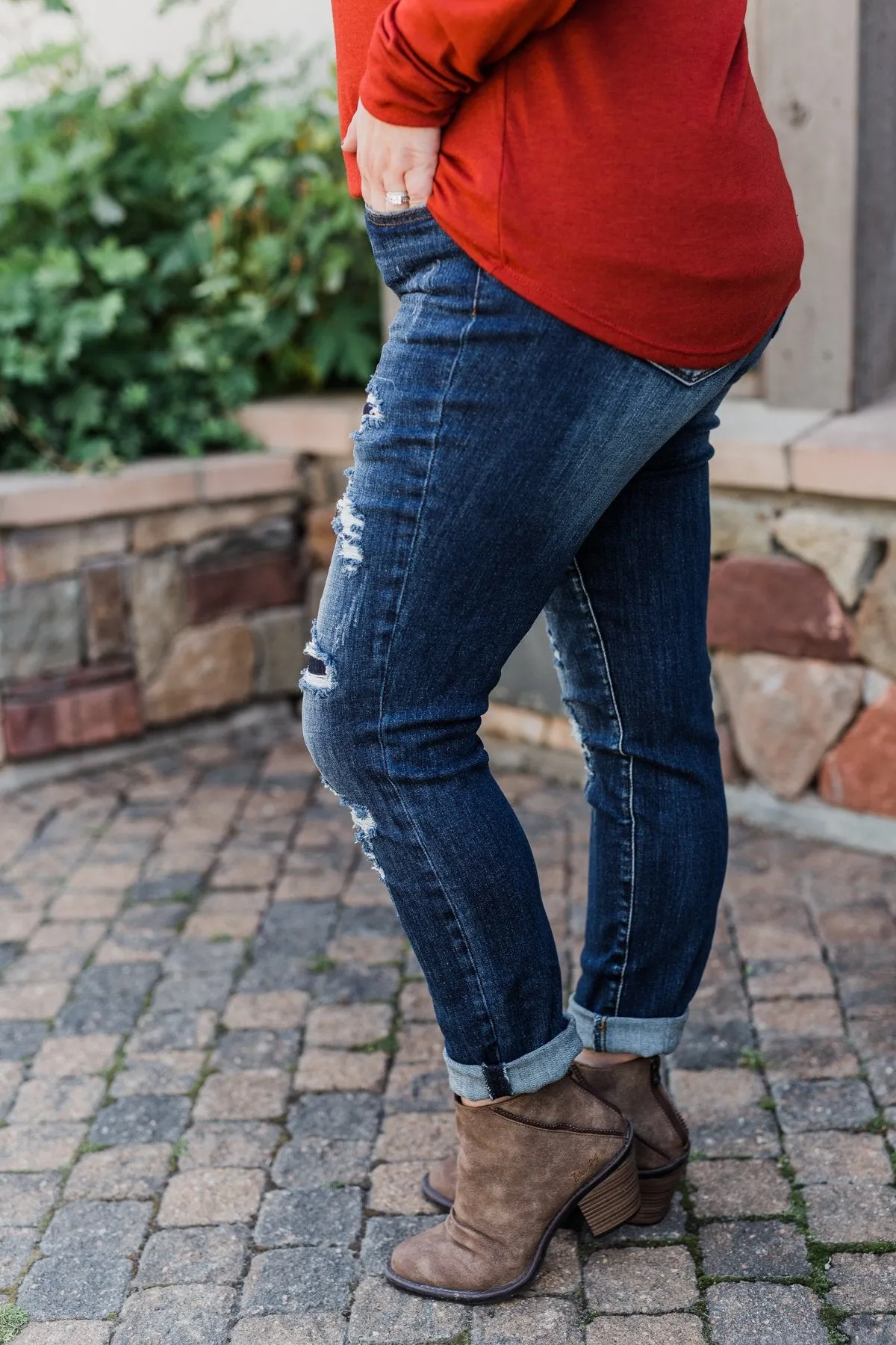 KanCan Distressed Skinny Jeans- Ember Wash