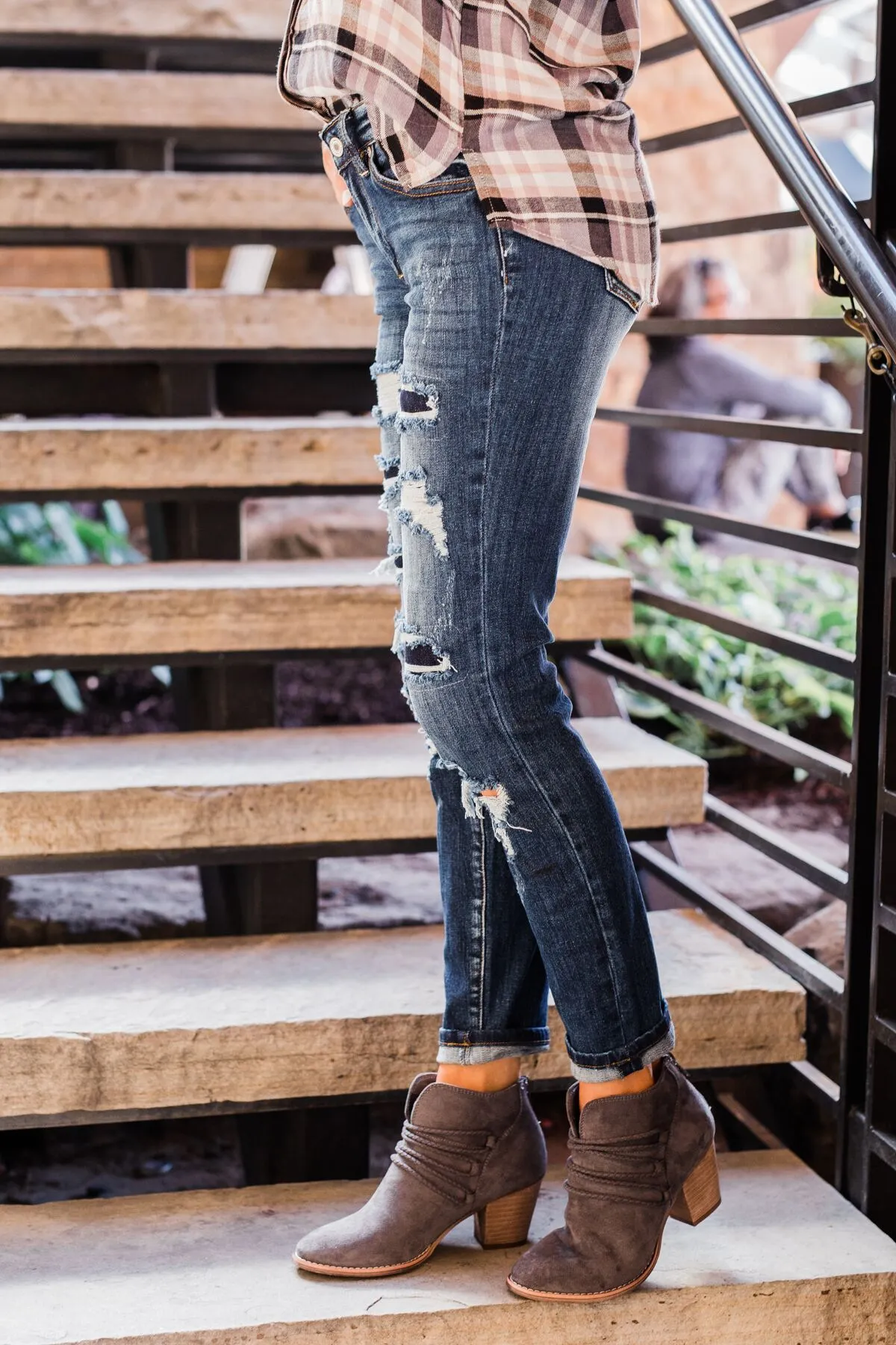 KanCan Distressed Skinny Jeans- Ember Wash