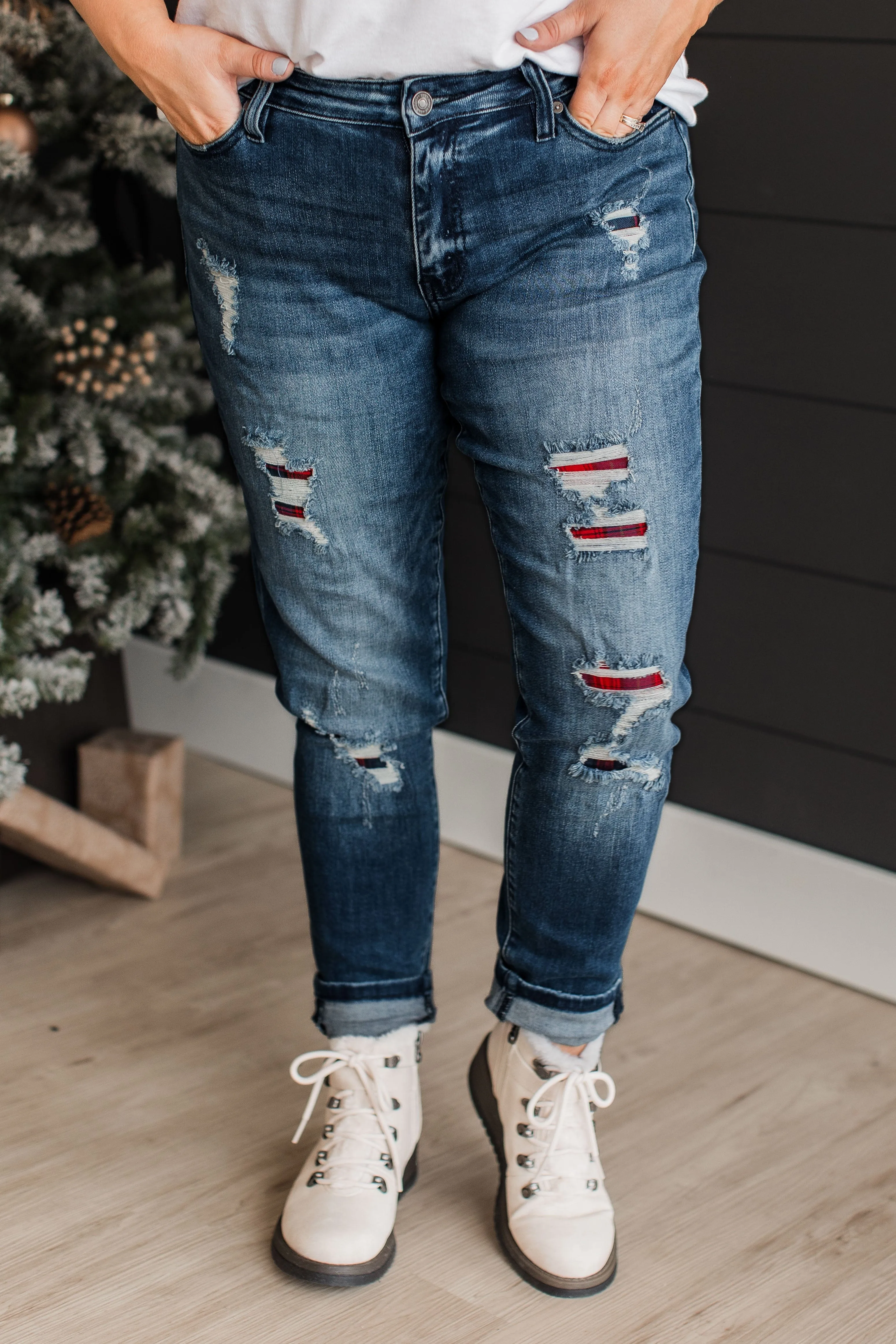 KanCan Mid-Rise Ankle Skinny Jeans- Estelle Wash