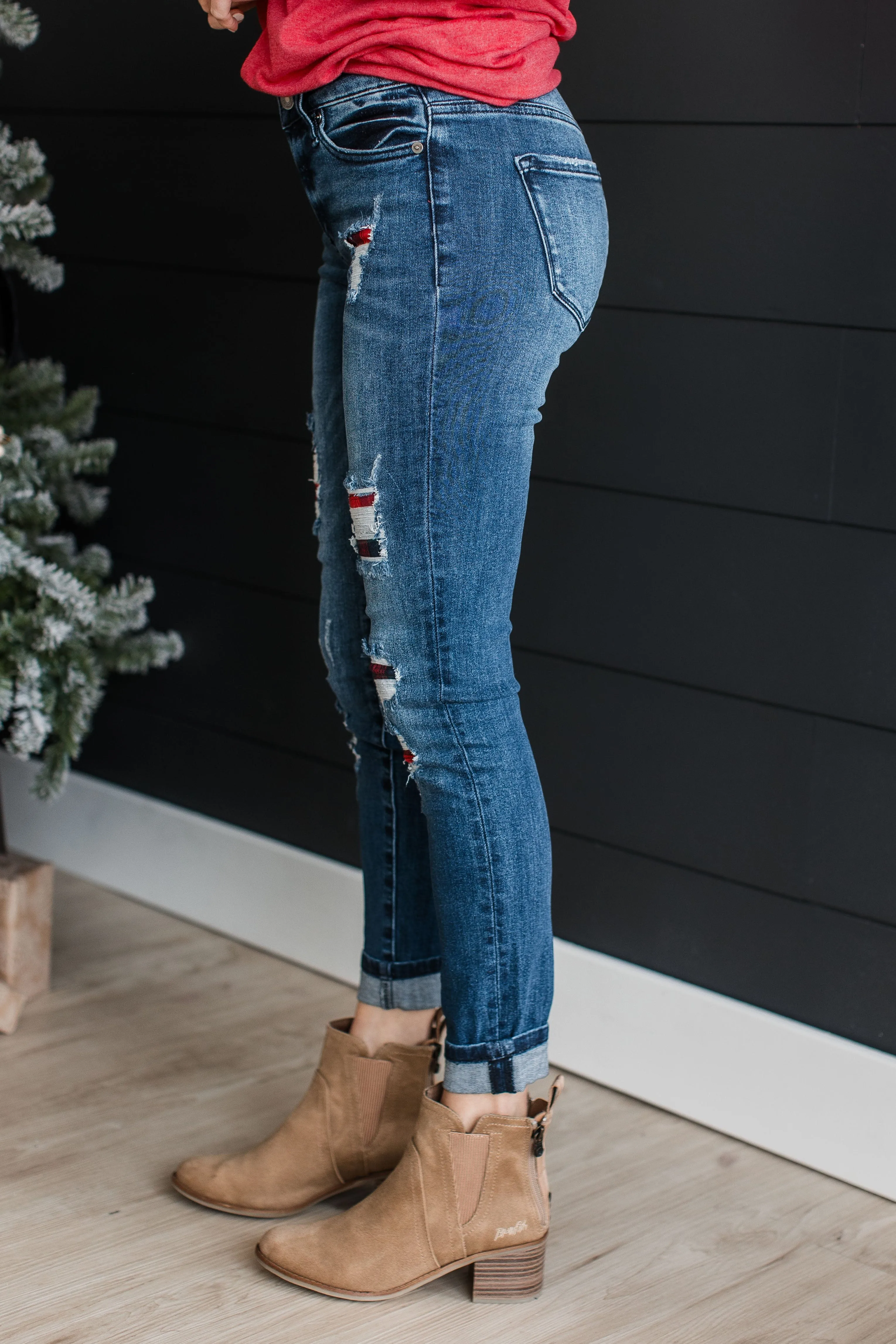 KanCan Mid-Rise Ankle Skinny Jeans- Estelle Wash