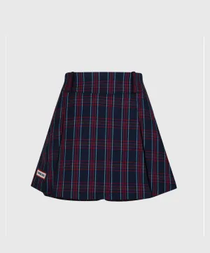 KANDINI Dual Pleat Skirt - Navy