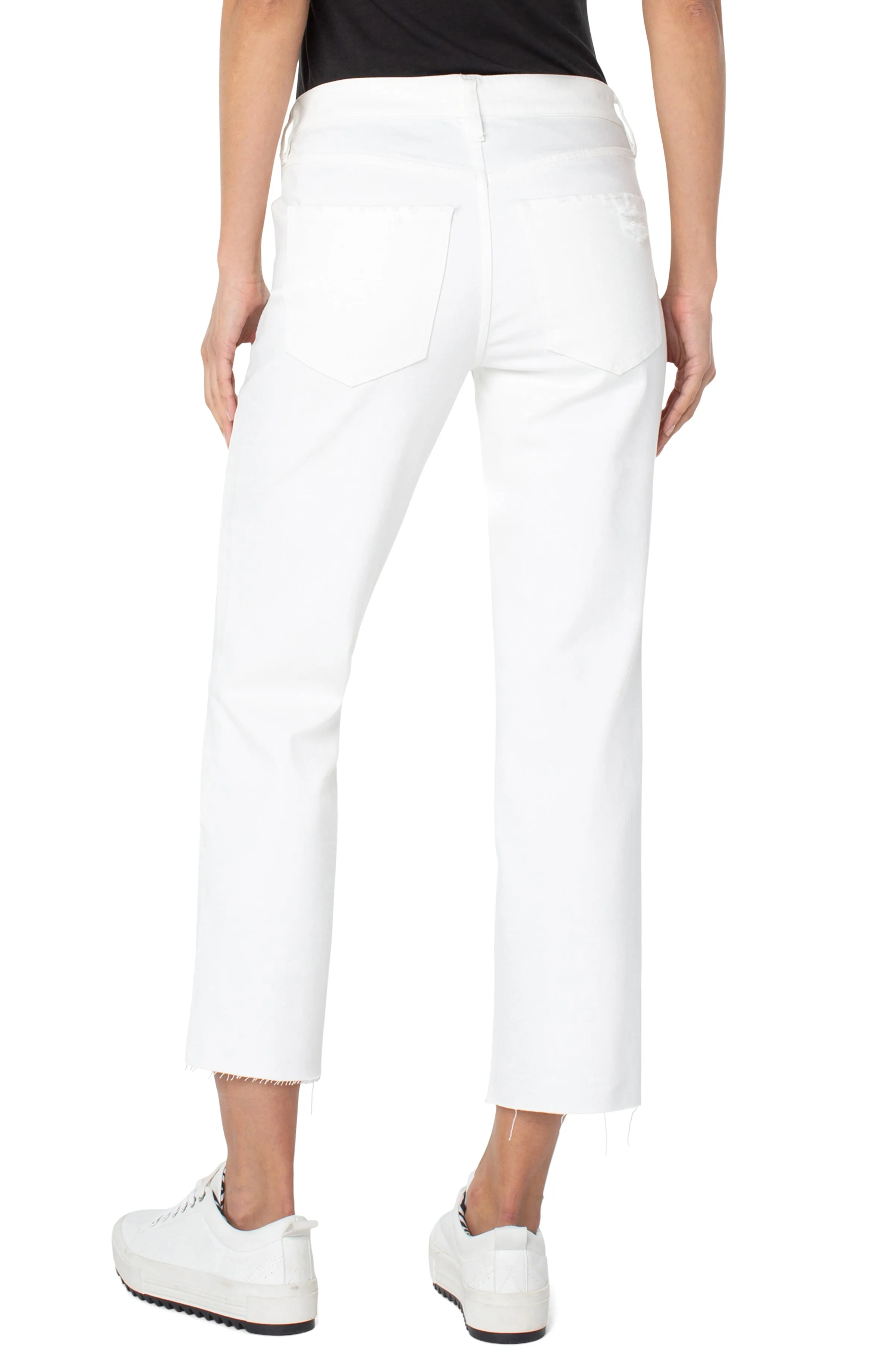Kennedy Crop Straight Colored Denim Jeans w/27 in Inseam