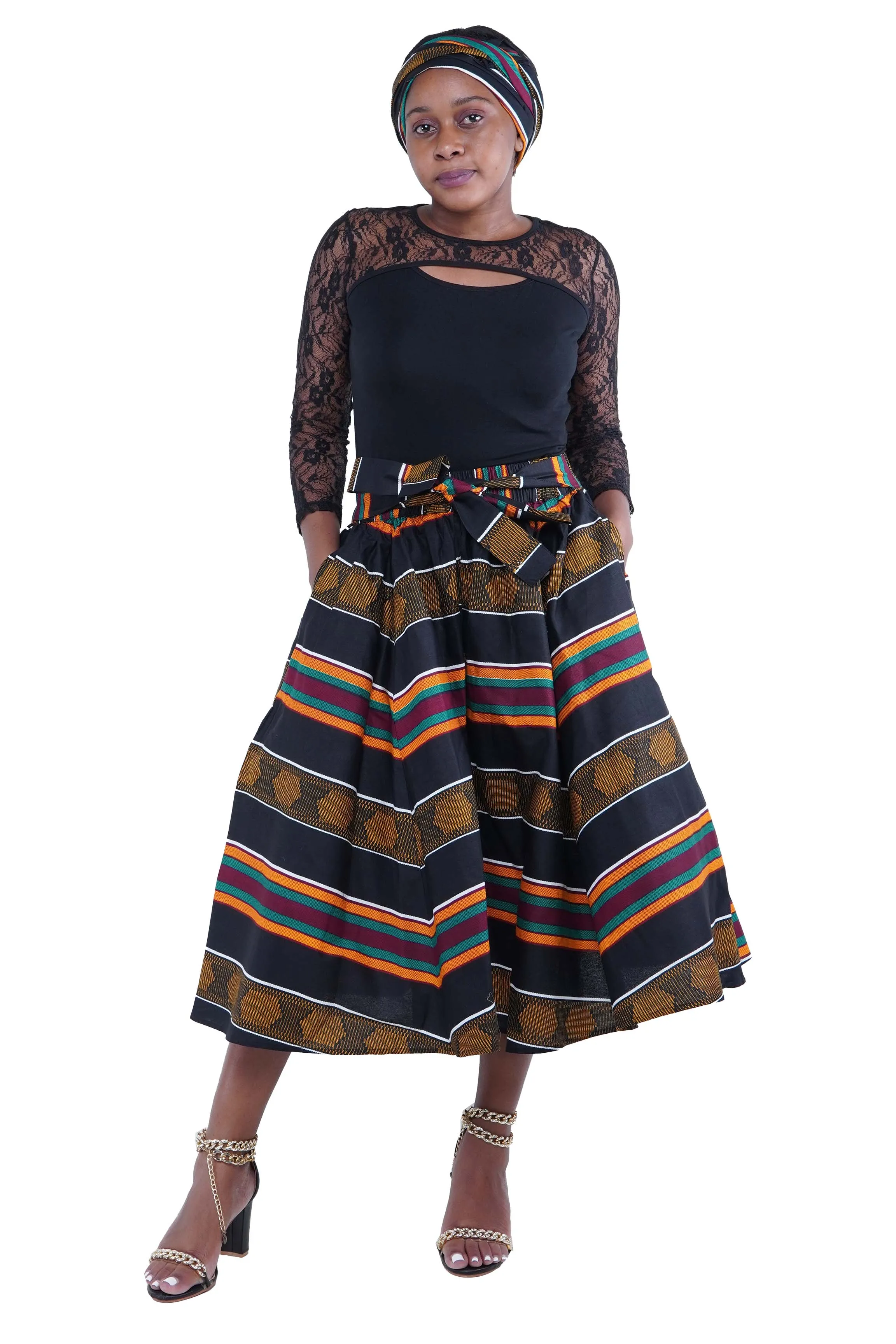 Kente Midi Skirt