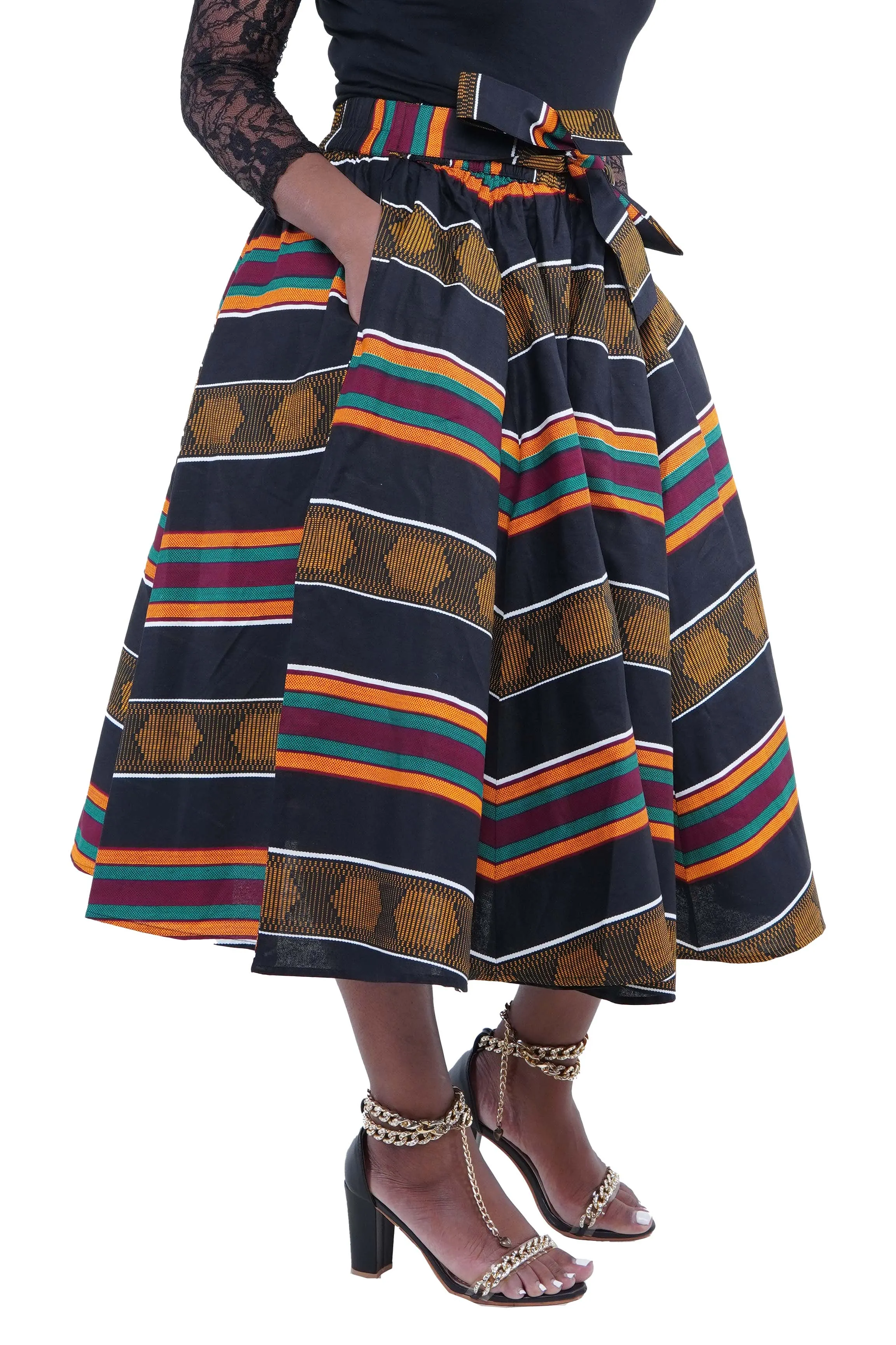 Kente Midi Skirt