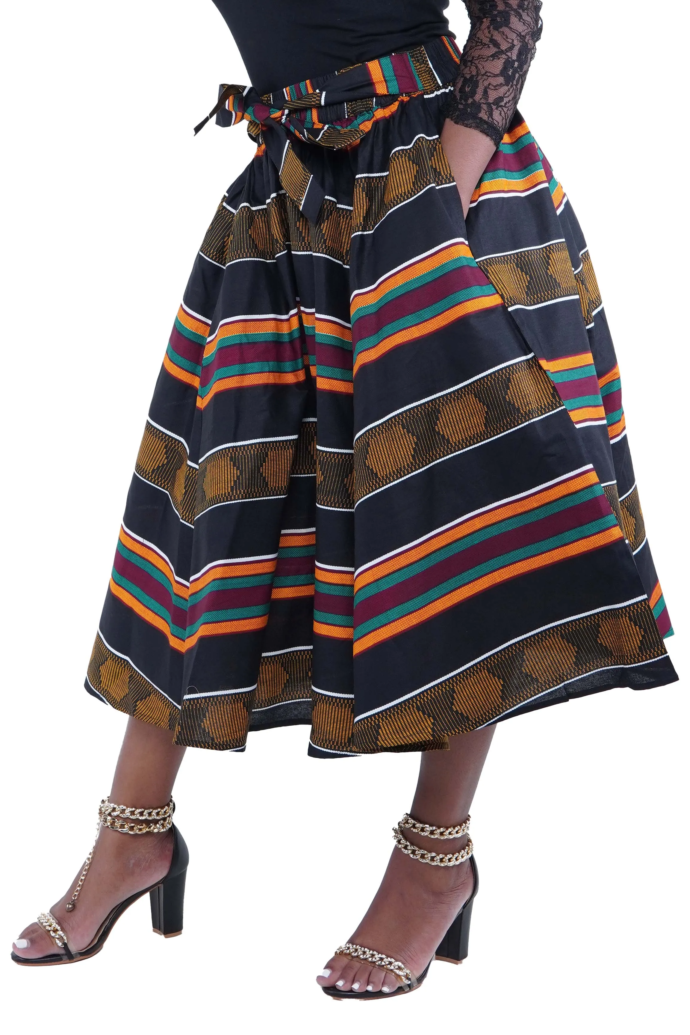 Kente Midi Skirt