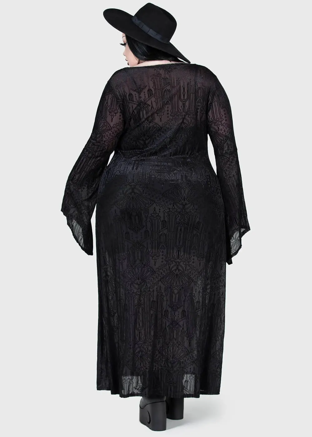 Killstar Blessing In Demise Velvet Duster Black