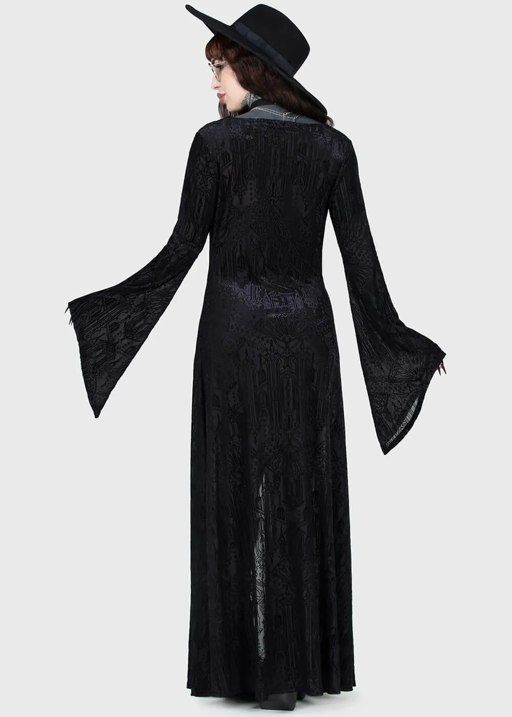 Killstar Blessing In Demise Velvet Duster Black