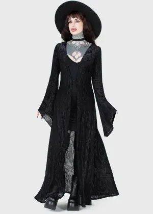Killstar Blessing In Demise Velvet Duster Zwart