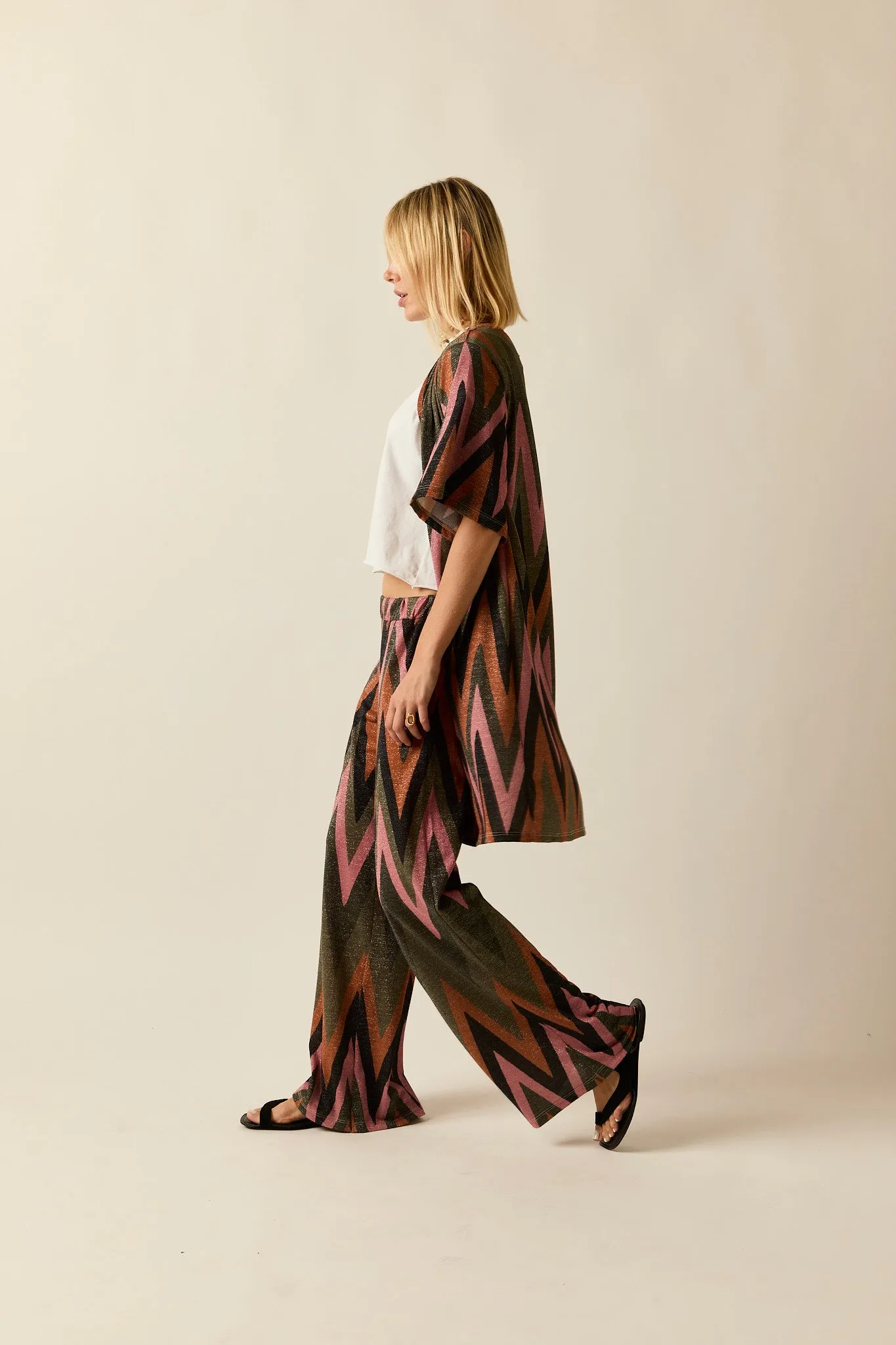 Kimono Print zig zag multicolor