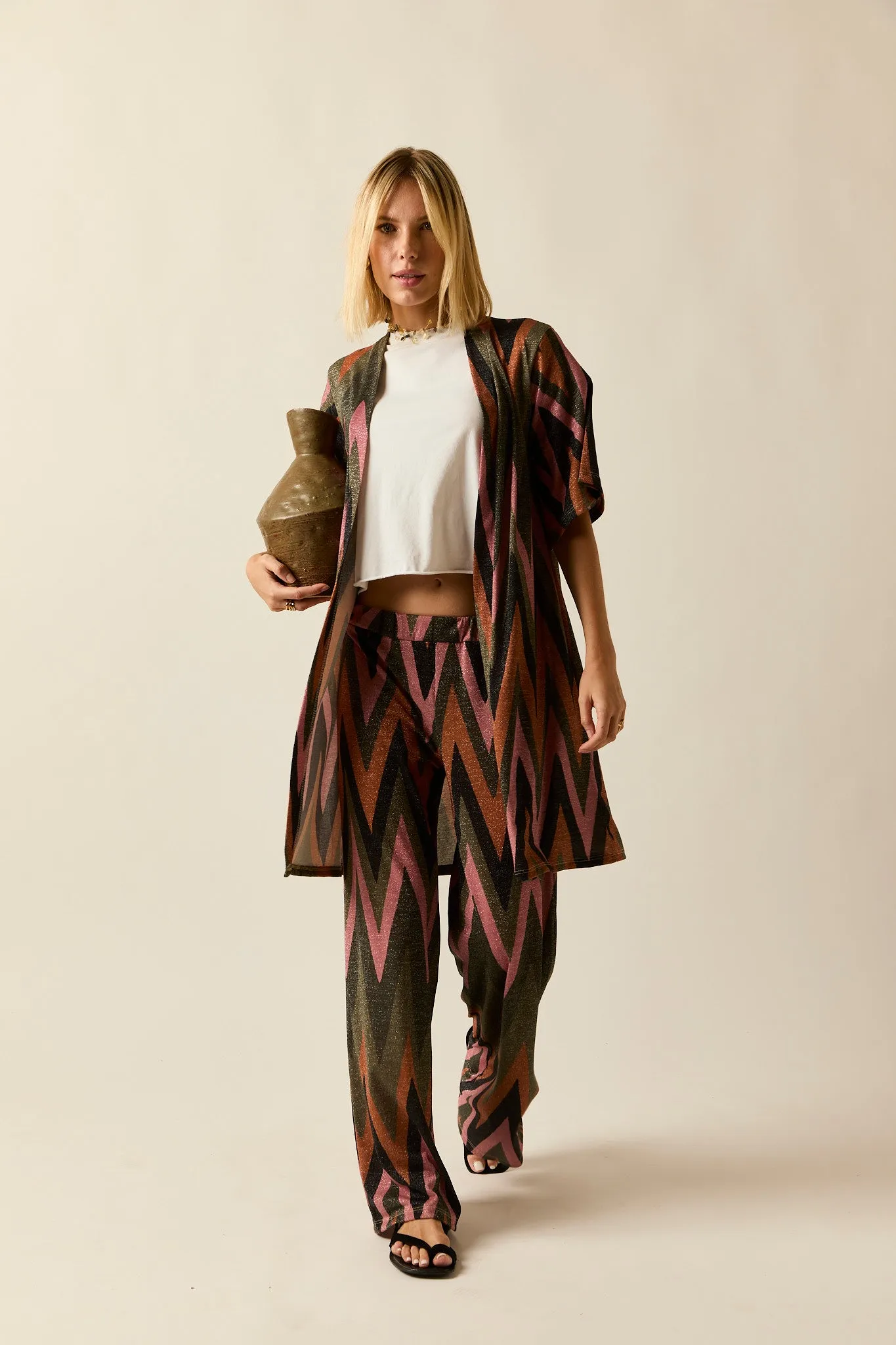 Kimono Print zig zag multicolor