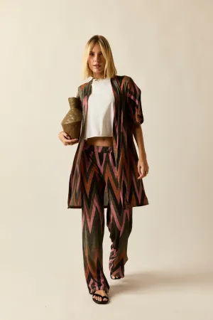 Kimono Print zig zag multicolor
