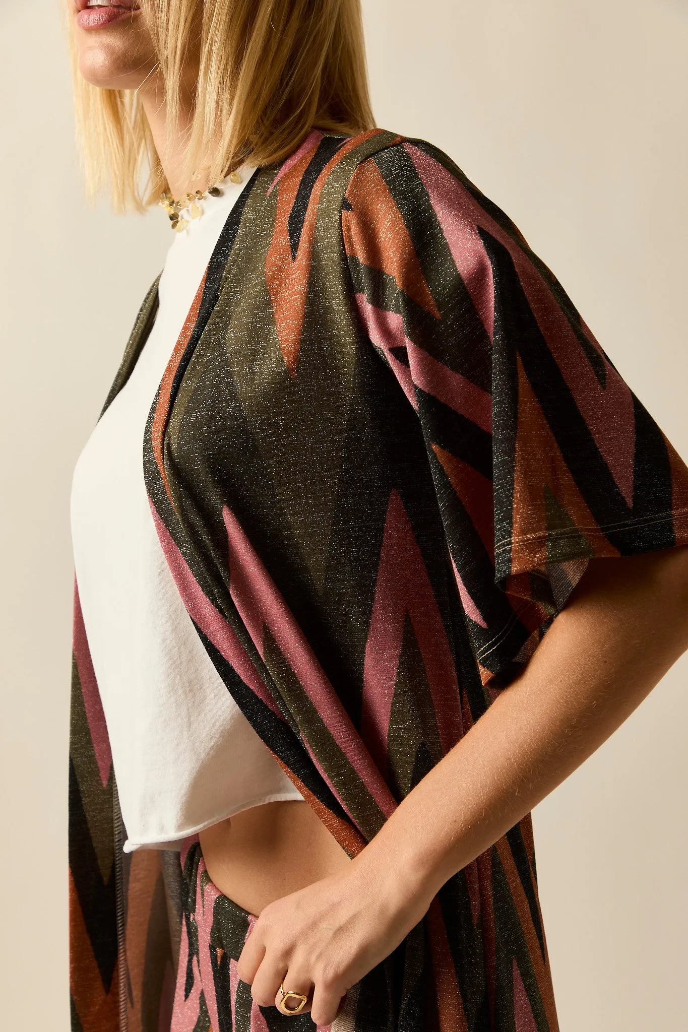 Kimono Print zig zag multicolor