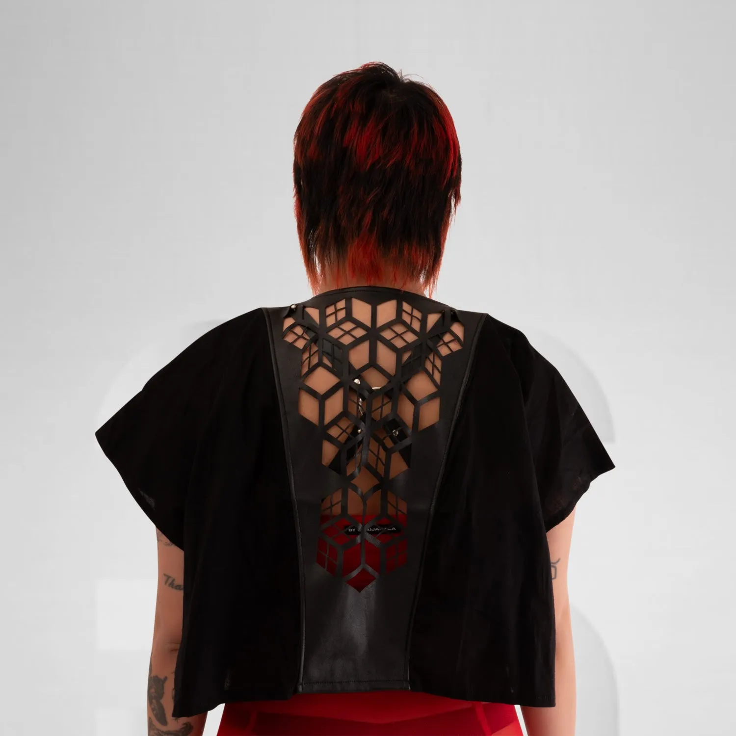 Laser Cut Mini Robe Black