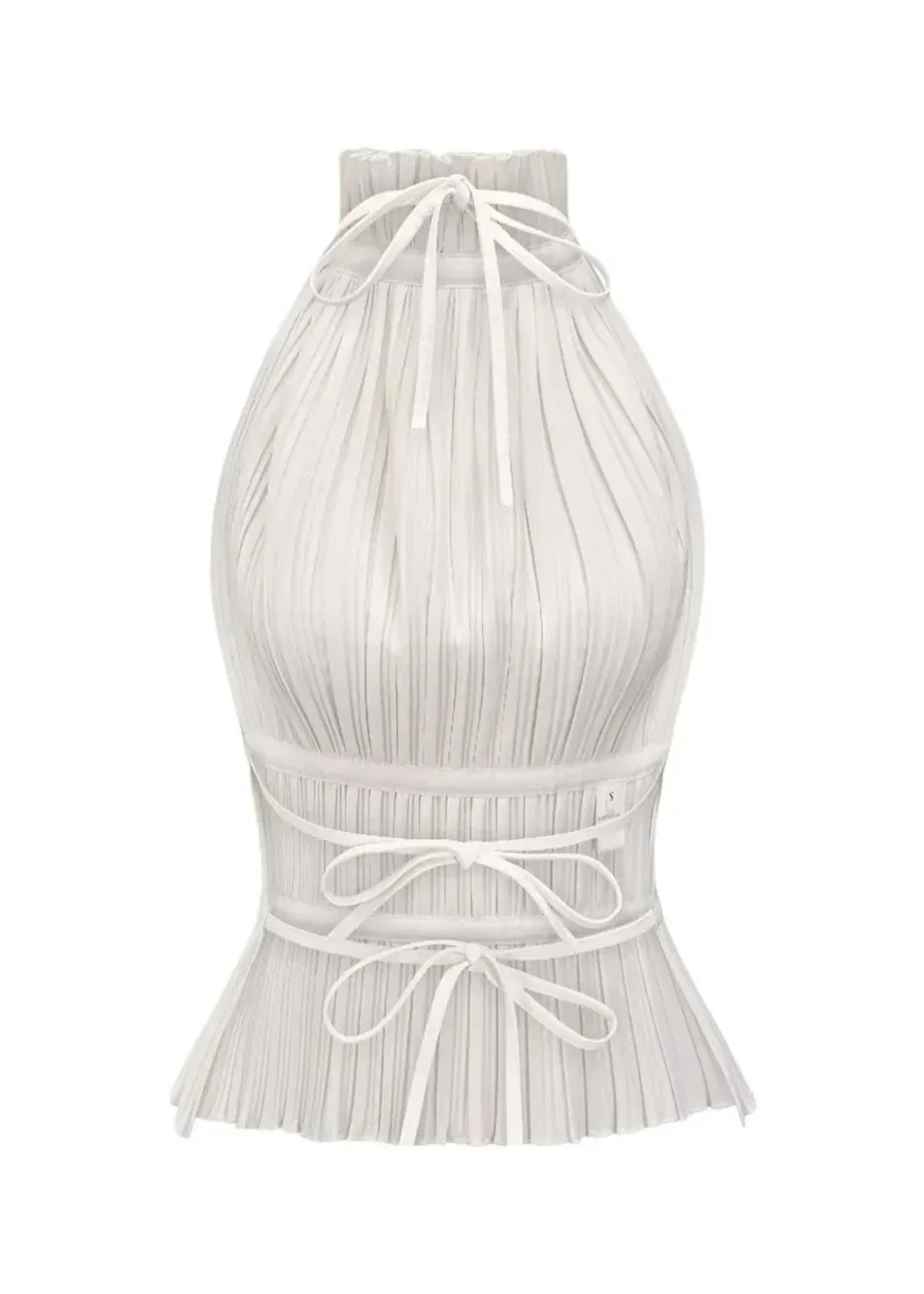 Lauren | Backless Pleated Top